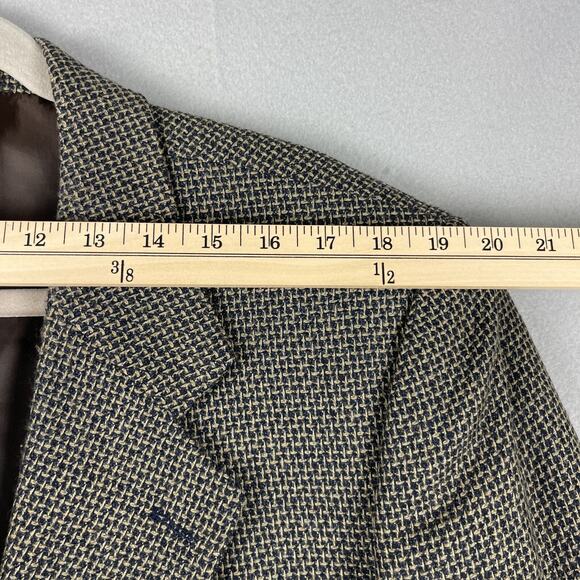 Andre Vachon Lambswool Blazer Sport Coat Mens 46S Brown 2 Button - Picture 12 of 16
